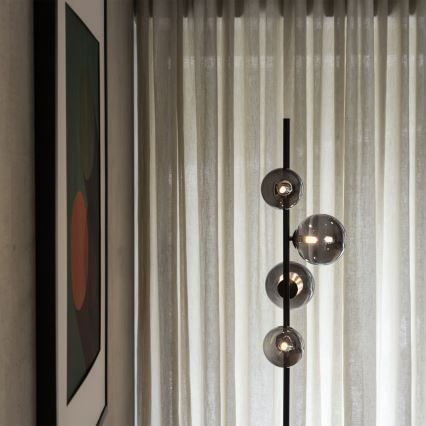 Ideal Lux - LED Põrandalamp PERLAGE 4xG9/3W/230V must/suitsune