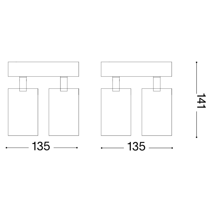 Ideal Lux - LED punktvalgusti DYNAMITE 4xGU10/7W/230V CRI 90 must