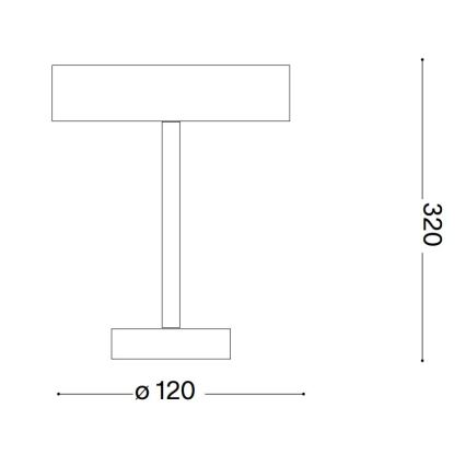 Ideal Lux - LED Puutetundlik väli lamp TOFFEE LED/2W/230V 2200 mAh CRI 90 IP54 must