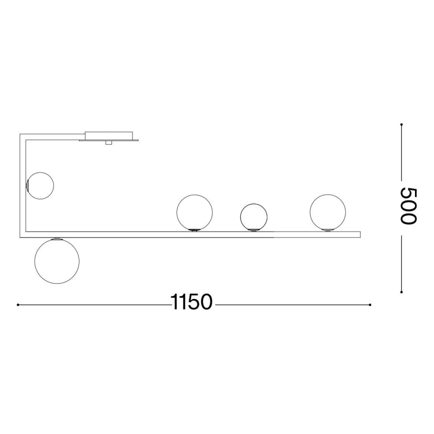 Ideal Lux - LED Ripplühter BIRDS 5xG9/3W/230V must/kuldne