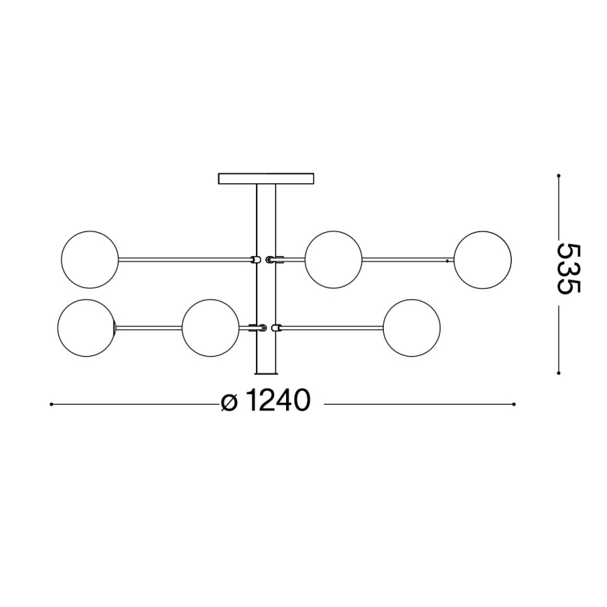 Ideal Lux - LED Ripplühter COSMOPOLITAN 10xG9/3W/230V d. 124 cm must