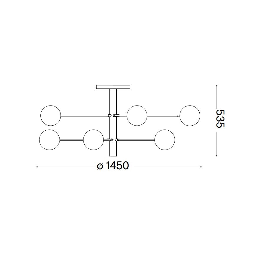 Ideal Lux - LED Ripplühter COSMOPOLITAN 12xG9/3W/230V d. 145 cm must