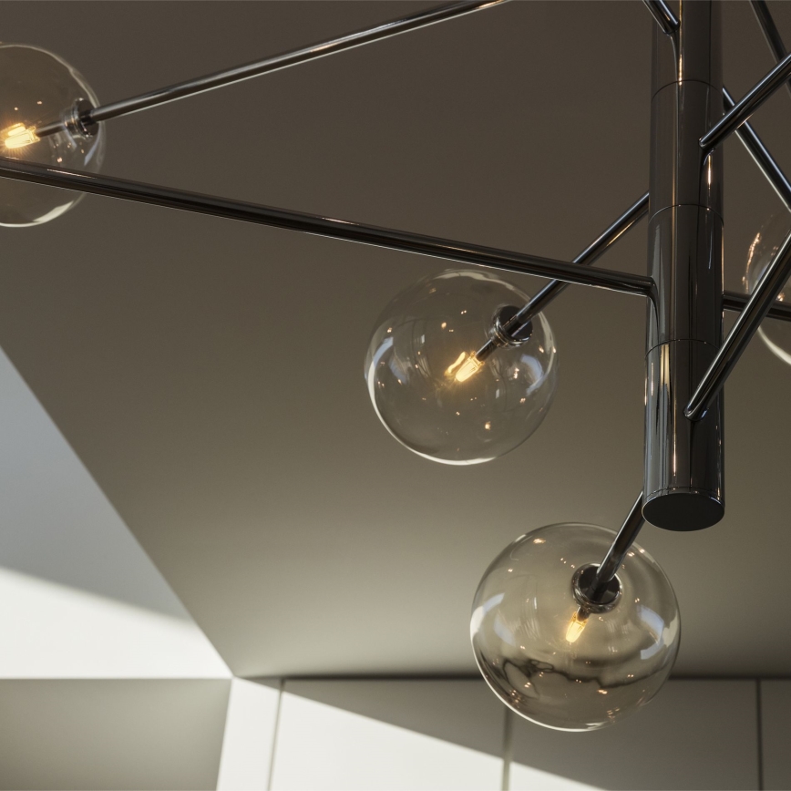 Ideal Lux - LED Ripplühter EQUINOXE 12xG4/2W/230V d. 124 cm läikiv kroom/läbipaistev