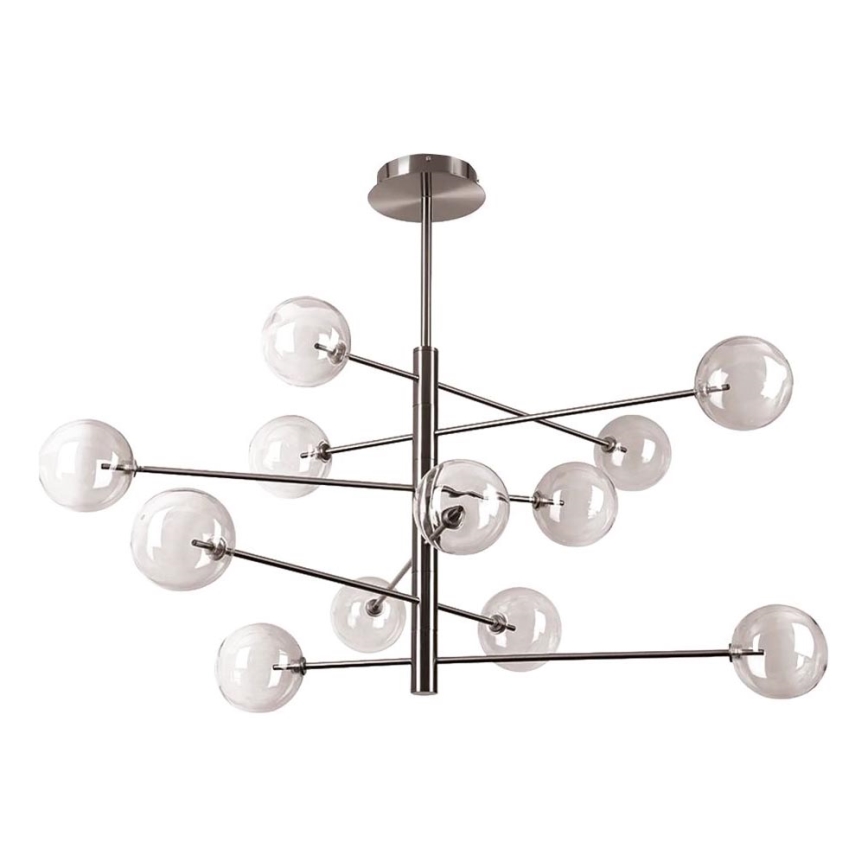 Ideal Lux - LED Ripplühter EQUINOXE 12xG4/2W/230V d. 128,1 cm läikiv kroom/suitsune