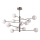 Ideal Lux - LED Ripplühter EQUINOXE 12xG4/2W/230V d. 128,1 cm läikiv kroom/suitsune