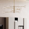 Ideal Lux - LED Ripplühter EQUINOXE 8xG4/2W/230V d. 128 cm messing/läbipaistev