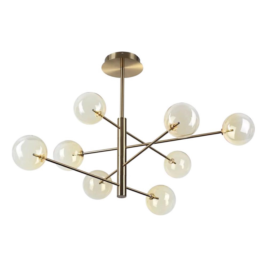 Ideal Lux - LED Ripplühter EQUINOXE 8xG4/2W/230V d. 128 cm messing/suitsune