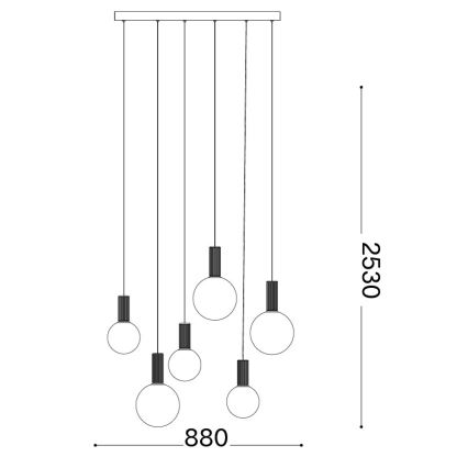 Ideal Lux - LED rippvalgusti kaabliga ODEON LED/39W/230V CRI 90 beež/valge
