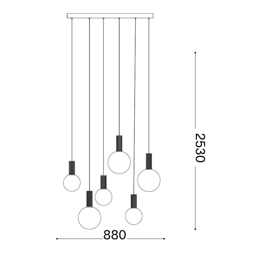 Ideal Lux - LED rippvalgusti kaabliga ODEON LED/39W/230V CRI 90 beež/valge