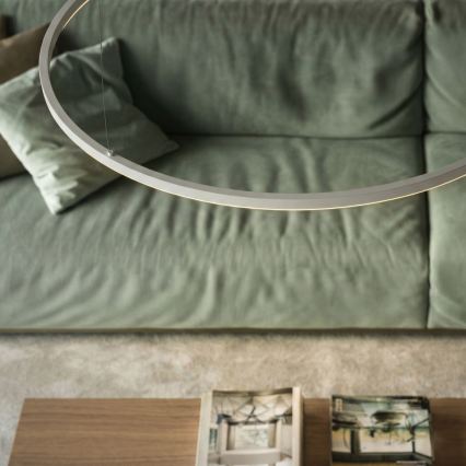 Ideal Lux - hämardatav LED-rippvalgusti riputuskaabliga ORACLE SLIM LED/40W/230V 3000K CRI 90 läbimõõt 70 cm valge