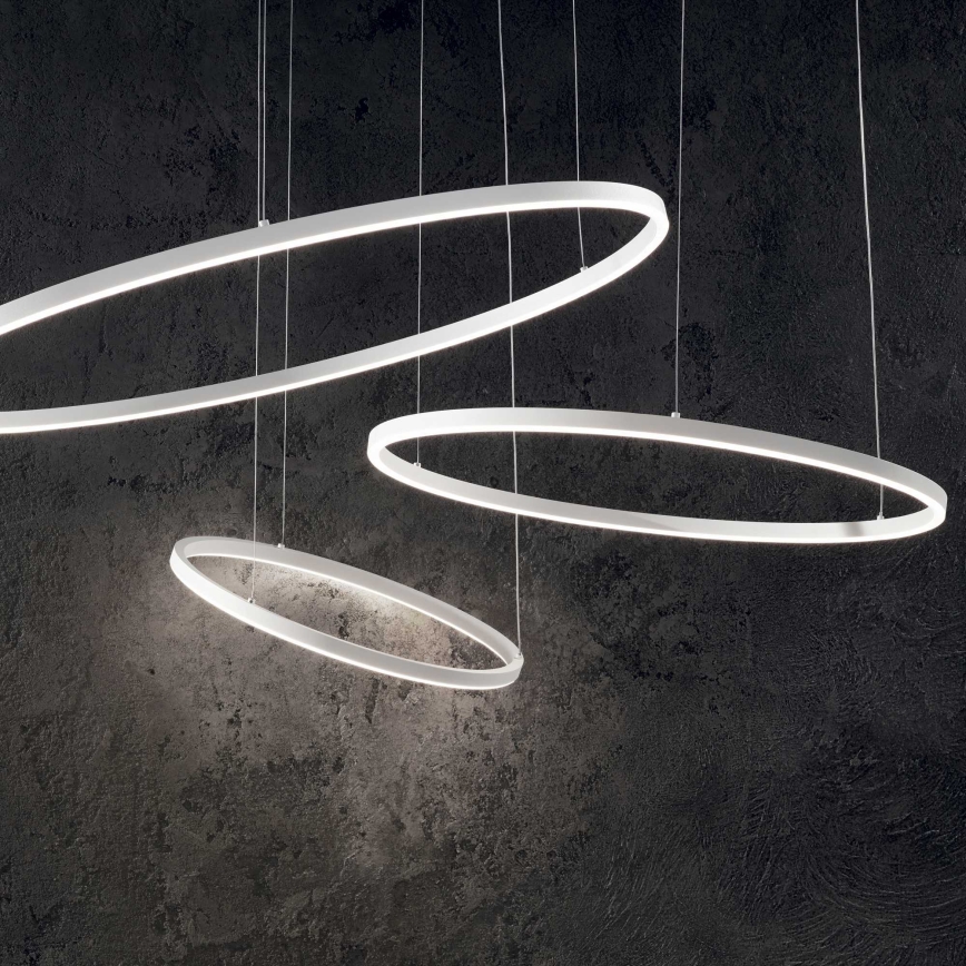Ideal Lux - LED-rippvalgusti kaabliga ORACLE SLIM LED/83W/230V 3000K CRI 90 läbimõõt 150 cm valge