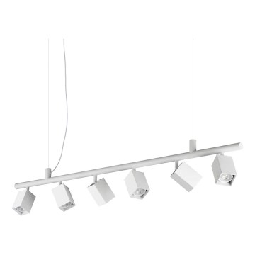 Ideal Lux - LED-rippvalgusti kaablil DYNAMITE 6xGU10/7W/230V CRI 90 valge