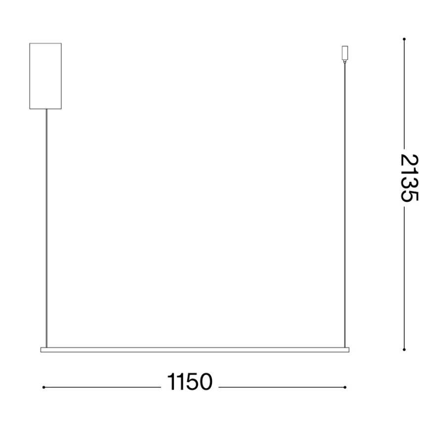 Ideal Lux - LED-rippvalgusti kaablil ESSENCE LED/19W/230V 3000K CRI 90 messing