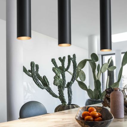 Ideal Lux - LED-rippvalgusti kaablil LOOK 1xGU10/7W/230V CRI 90, läbimõõt 6 cm, must