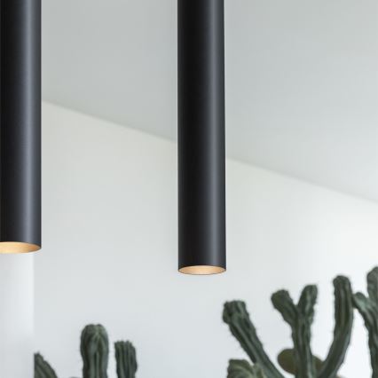 Ideal Lux - LED-rippvalgusti kaablil LOOK 1xGU10/7W/230V CRI 90, läbimõõt 6 cm, must