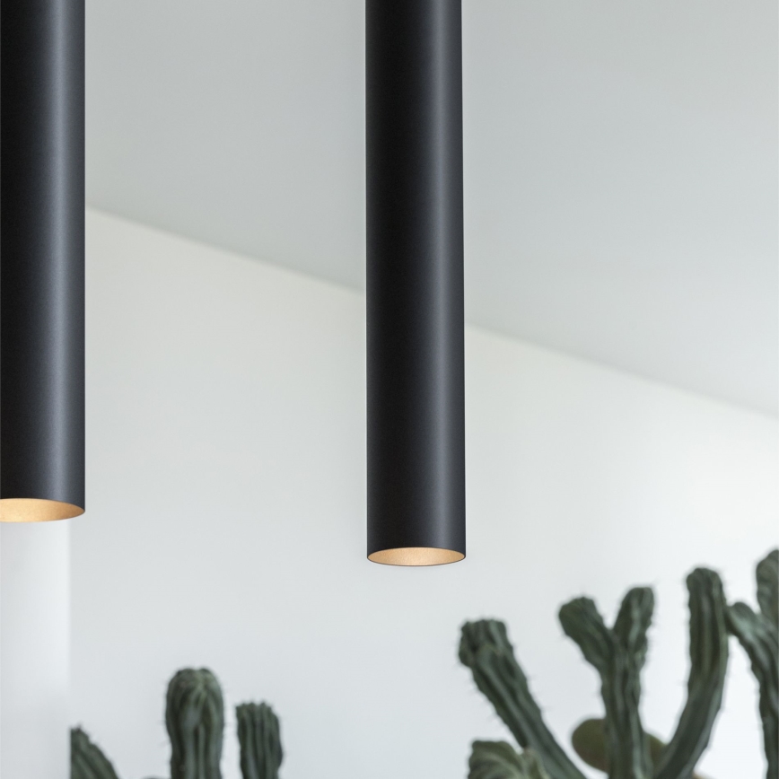 Ideal Lux - LED-rippvalgusti kaablil LOOK 1xGU10/7W/230V CRI 90, läbimõõt 6 cm, must