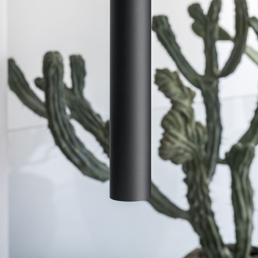 Ideal Lux - LED-rippvalgusti kaablil LOOK 1xGU10/7W/230V CRI 90, läbimõõt 6 cm, must