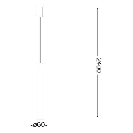 Ideal Lux - LED-rippvalgusti kaablil LOOK 1xGU10/7W/230V CRI 90 läbimõõt 6 cm vaskne