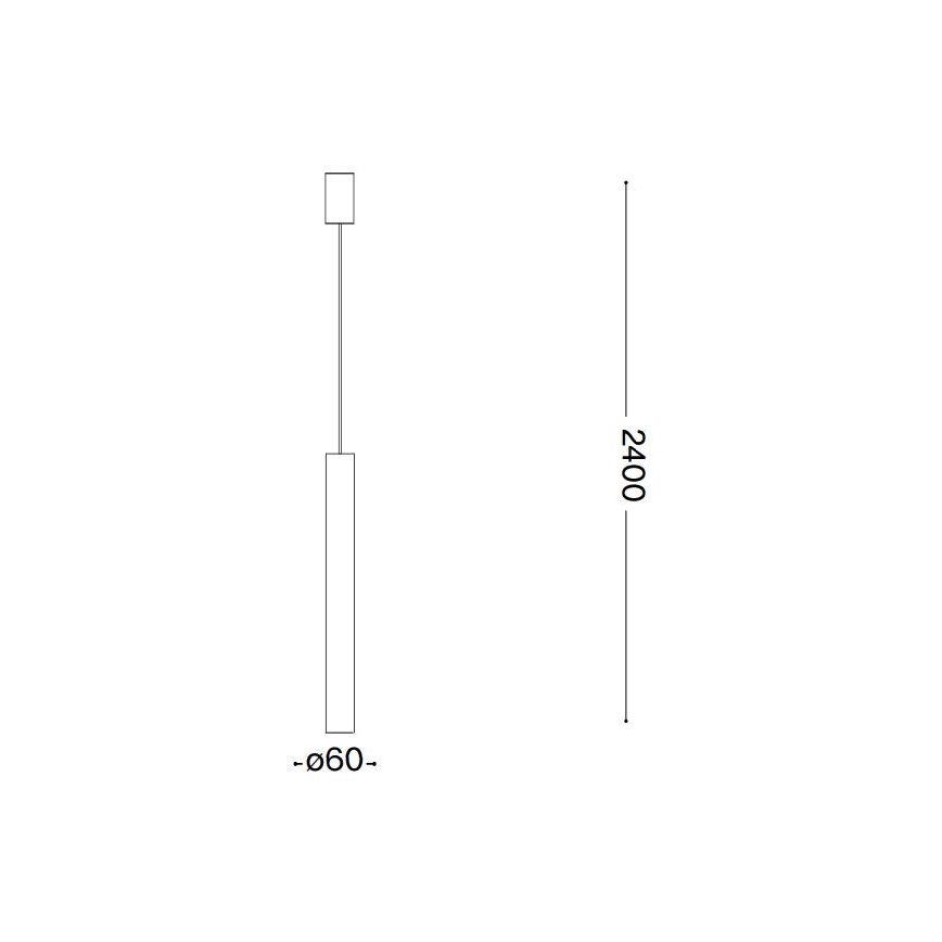 Ideal Lux - LED-rippvalgusti kaablil LOOK 1xGU10/7W/230V CRI 90 läbimõõt 6 cm vaskne