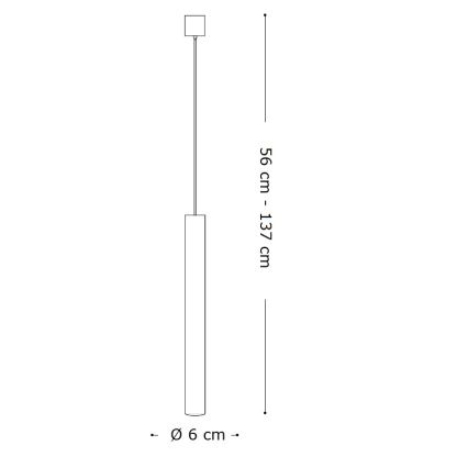 Ideal Lux - LED-rippvalgusti kaablil LOOK 1xGU10/7W/230V CRI 90 Ø 6 cm valge