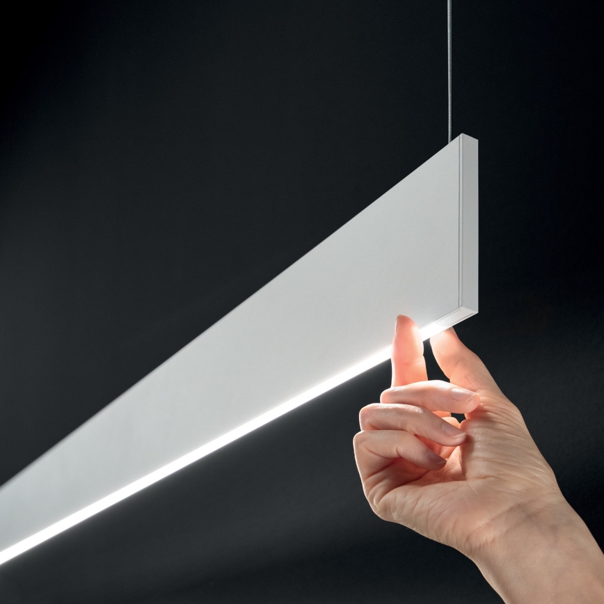 Ideal Lux - LED-rippvalgusti kaablil STEEL LED/24W/230V 3000K CRI 90 120 cm valge
