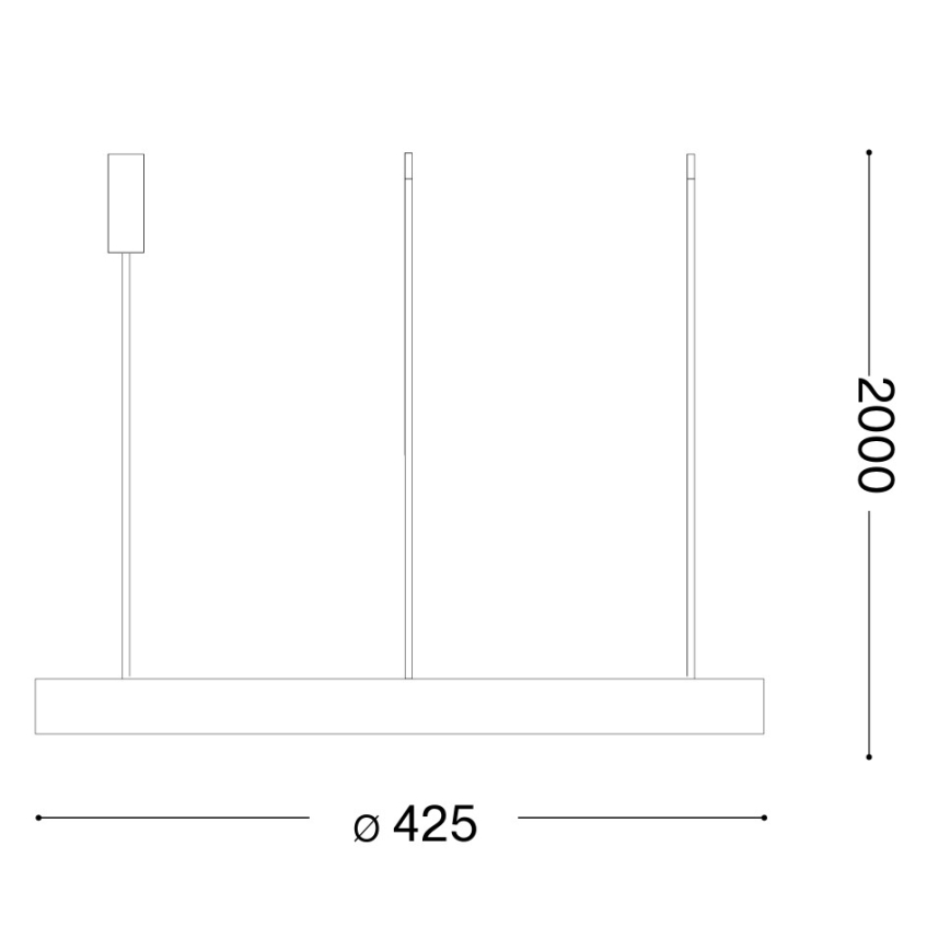 Ideal Lux - LED-rippvalgusti riputuskaabliga GEMINI LED/36W/230V 4000K läbimõõt 42,5 cm CRI 90 valge