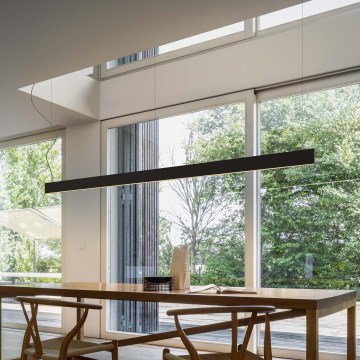 Ideal Lux - LED-rippvalgusti riputuskaabliga LINUS LED/32W/230V 3000K CRI 90 120 cm must