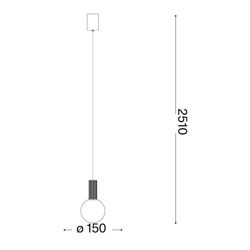 Ideal Lux - LED-rippvalgusti riputuskaabliga ODEON LED, 8 W, 230 V, CRI 90, läbimõõt 15 cm, beež/valge