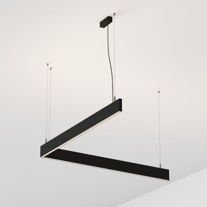Ideal Lux - LED-rippvalgusti STEEL terasnööriga LED/29W/230V 4000K CRI 90 120 cm must