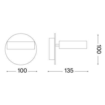 Ideal Lux - LED seinaspott OBY LED/6W/230V CRI 90 valge