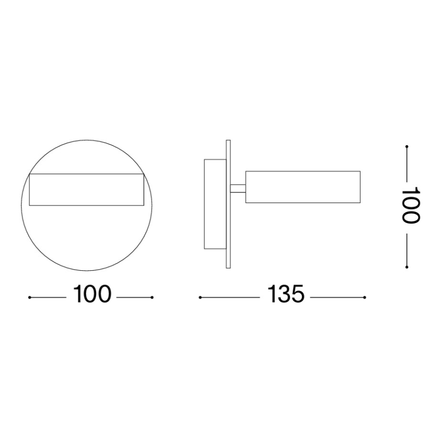 Ideal Lux - LED seinaspott OBY LED/6W/230V CRI 90 valge