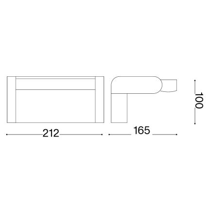 Ideal Lux - LED välisseinavalgusti SWIPE anduriga LED/21W/230V CRI 90 IP54 hall