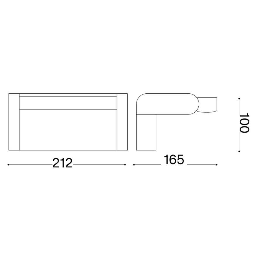 Ideal Lux - LED välisseinavalgusti SWIPE anduriga LED/21W/230V CRI 90 IP54 hall