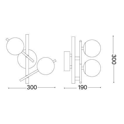Ideal Lux - LED seinavalgusti ATLAS 2xG9/3W/230V kuldne