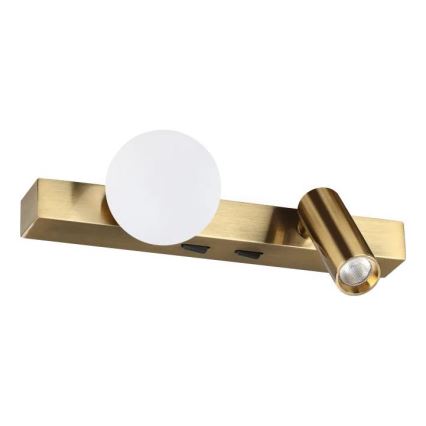 Ideal Lux - LED-seinavalgusti BINOMIO 2xLED/3W/230V CRI 90 messing