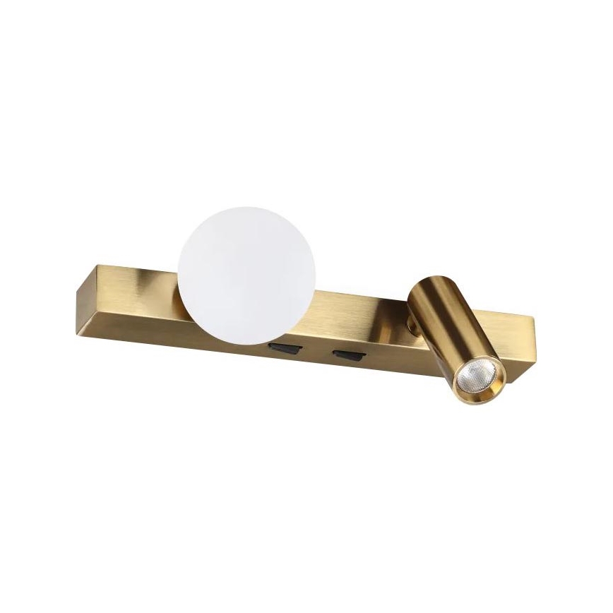Ideal Lux - LED-seinavalgusti BINOMIO 2xLED/3W/230V CRI 90 messing