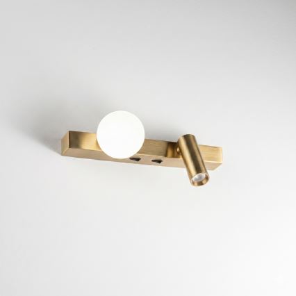 Ideal Lux - LED-seinavalgusti BINOMIO 2xLED/3W/230V CRI 90 messing