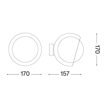 Ideal Lux - LED-seinavalgusti BLOOM 1xE27/42W/230V must