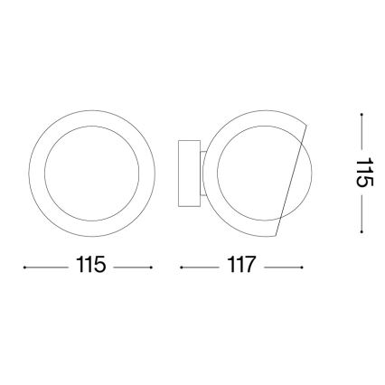 Ideal Lux - LED seinavalgusti BLOOM 1xG9/3W/230V kuldne/suitsune beež