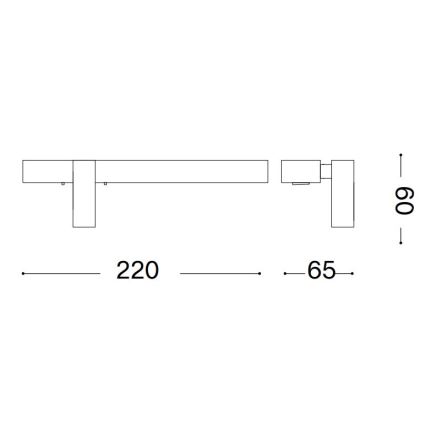 Ideal Lux - LED Seinavalgusti BONNE 2xLED/6,5W/230V CRI 90 must
