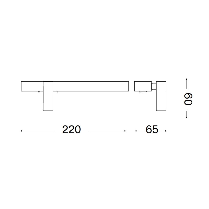 Ideal Lux - LED Seinavalgusti BONNE 2xLED/6,5W/230V CRI 90 must