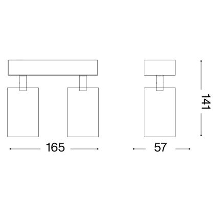 Ideal Lux - LED seinavalgusti DYNAMITE 2xGU10/7W/230V CRI 90 messing