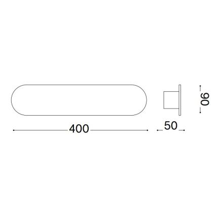 Ideal Lux - LED Seinavalgusti ECHO LED/20W/230V 40 cm CRI 90 must