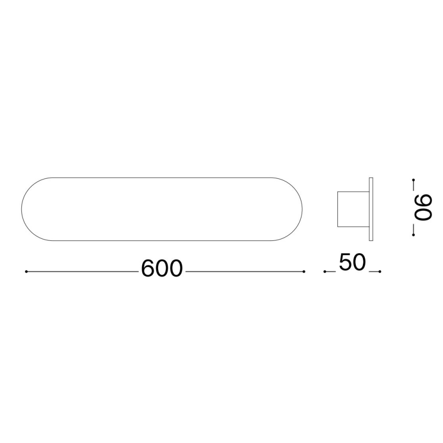 Ideal Lux - LED Seinavalgusti ECHO LED/30W/230V 60 cm CRI 90 messing