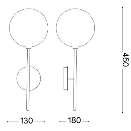 Ideal Lux - LED Seinavalgusti EQUINOXE 1xG4/2W/230V läikiv kroom/läbipaistev