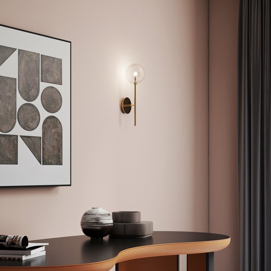 Ideal Lux - LED Seinavalgusti EQUINOXE 1xG4/2W/230V messing/läbipaistev