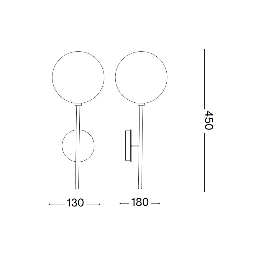 Ideal Lux - LED Seinavalgusti EQUINOXE 1xG4/2W/230V messing/suitsune