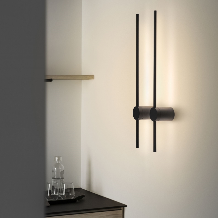 Ideal Lux - LED Seinavalgusti ESSENCE LED/12W/230V 3000K 70 cm CRI 90 must