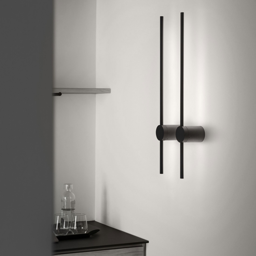 Ideal Lux - LED Seinavalgusti ESSENCE LED/12W/230V 4000K 70 cm CRI 90 must