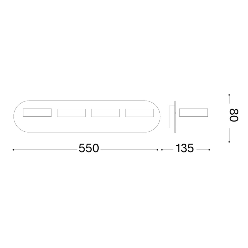 Ideal Lux - LED-seinavalgusti OBY 4xLED/6W/230V CRI 90 valge